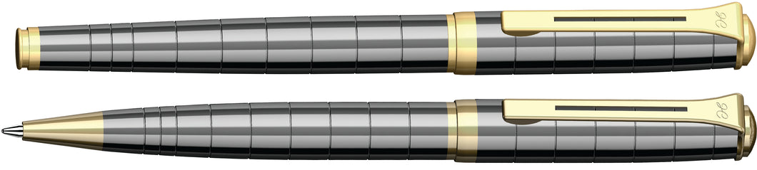 Henry Coleman Aspire Platinum Ballpen & Roller Pen Set From UMGEBEN Collection